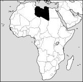 Map of Libya (the Socialist People's Libyan Arab Jamahiriya)